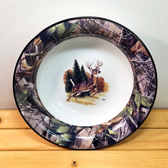 Whitetail Buck Deer Soup Bowls by Al Agnew RealTree, Set of 2 - Picture 3 of 11